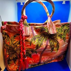 Vince Camuto Orla Canvas tote Pink Palm